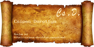 Csipes Dorottya névjegykártya
